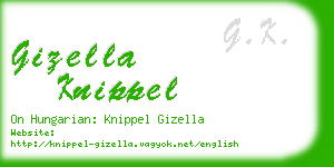 gizella knippel business card